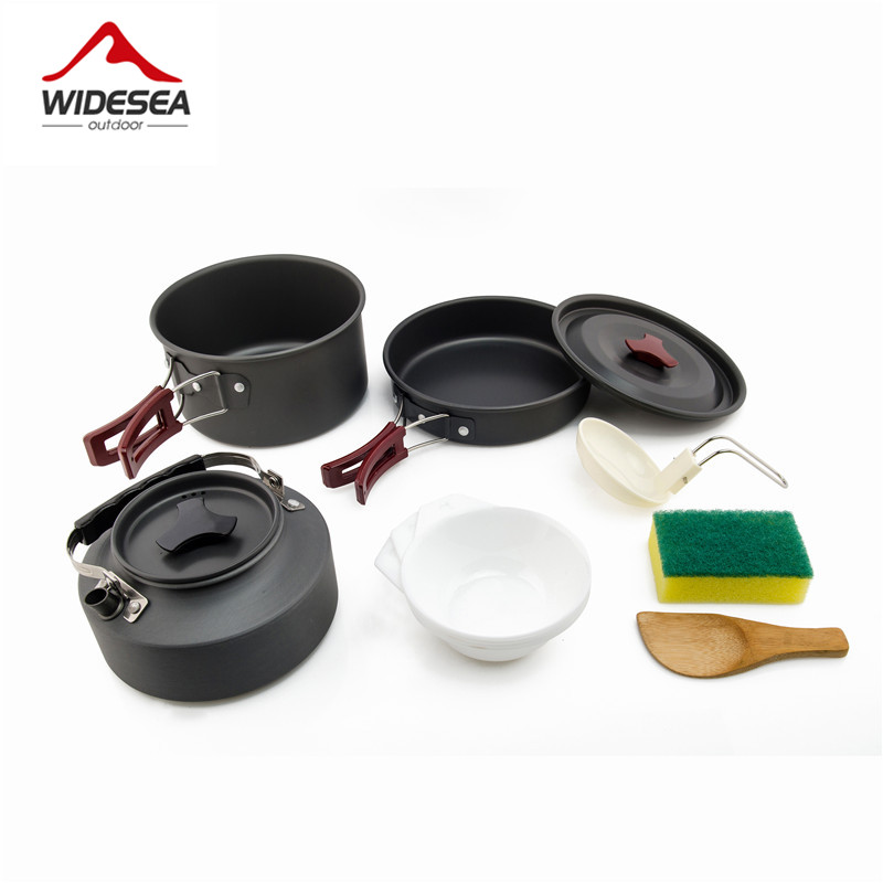 Widesea Camping Cookware Set O - đánh giá và giá Camping Cooking Kit Box