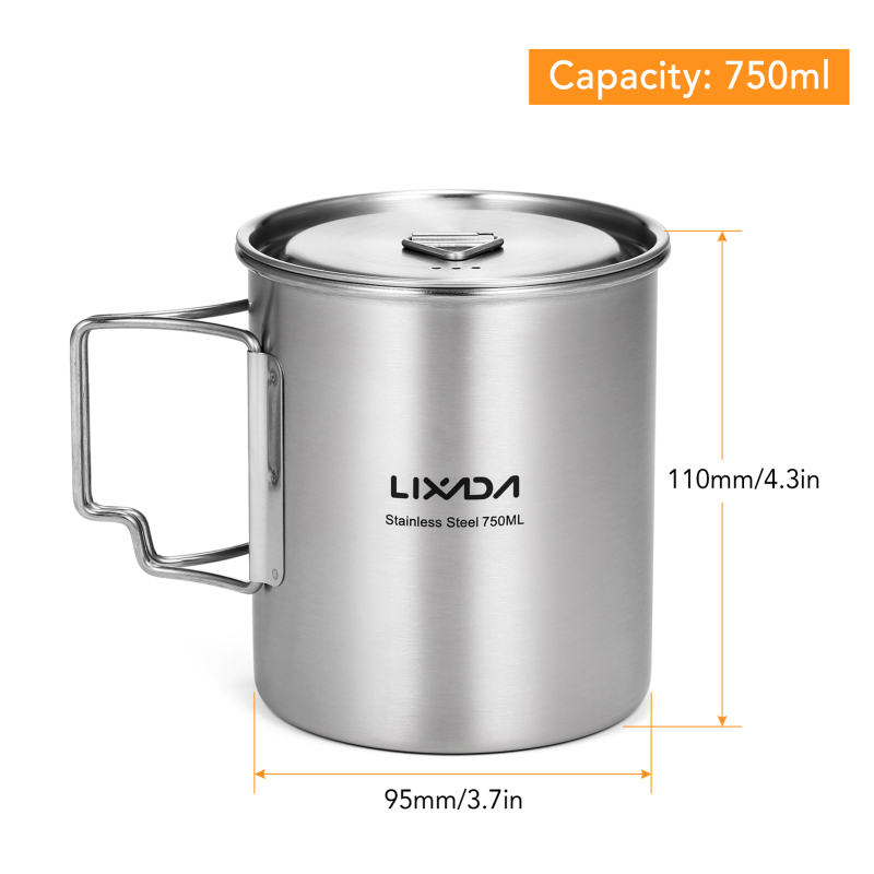 Lixada 750ml Cup Outdoor Stain - đánh giá và giá Camping Cooking Set With Bag