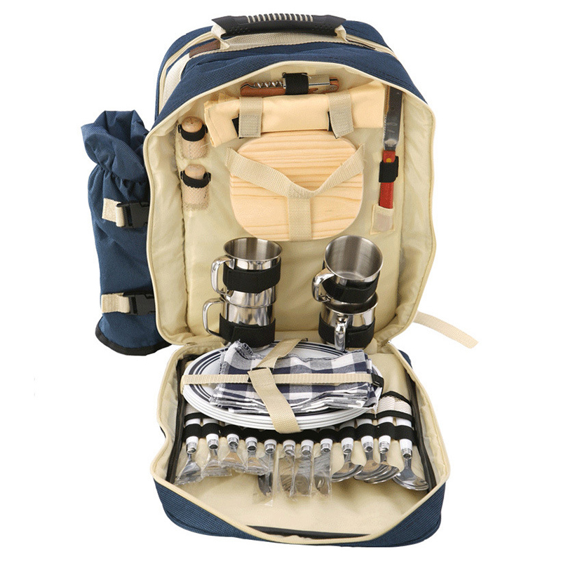 Portable 4 Persons Picnic Back - đánh giá và giá Camping Cooking Set With Bag
