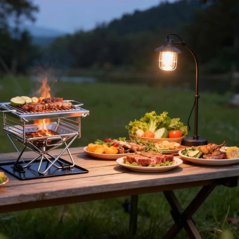 Outdoor Camping Folding Grill  - đánh giá và giá Camp Grill Portable Folding