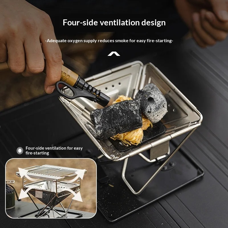 Outdoor Camping Folding Grill  - đánh giá và giá Camp Grill Portable Folding