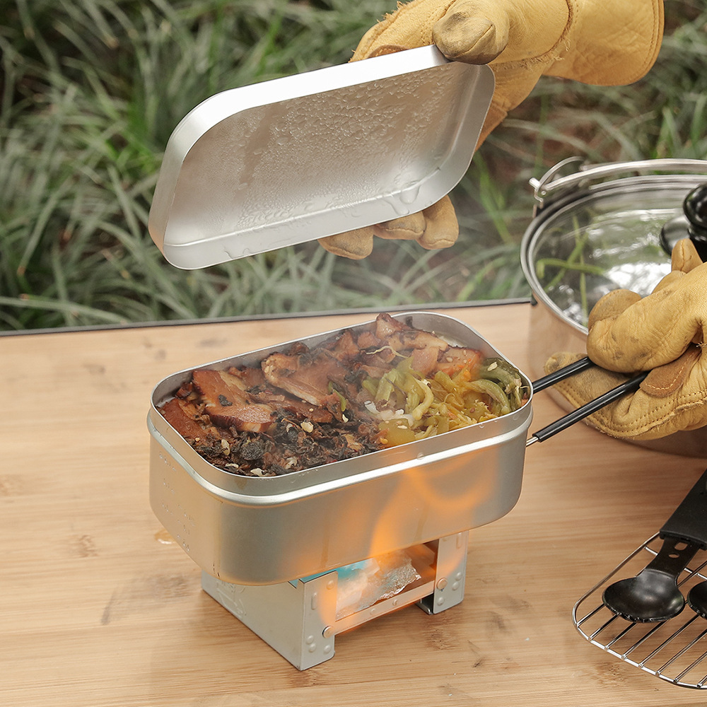 Outdoor Aluminium Mess Kit, St - đánh giá và giá Camping Cooking Kit Box