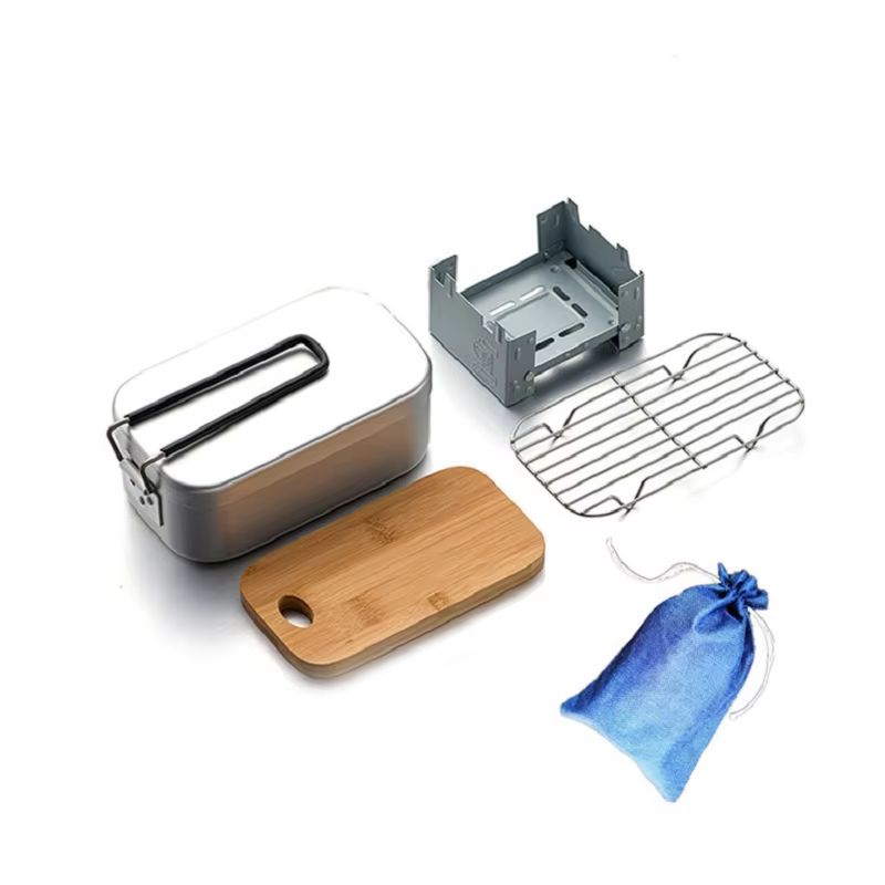 Outdoor Aluminium Mess Kit, St - đánh giá và giá Camping Cooking Kit Box