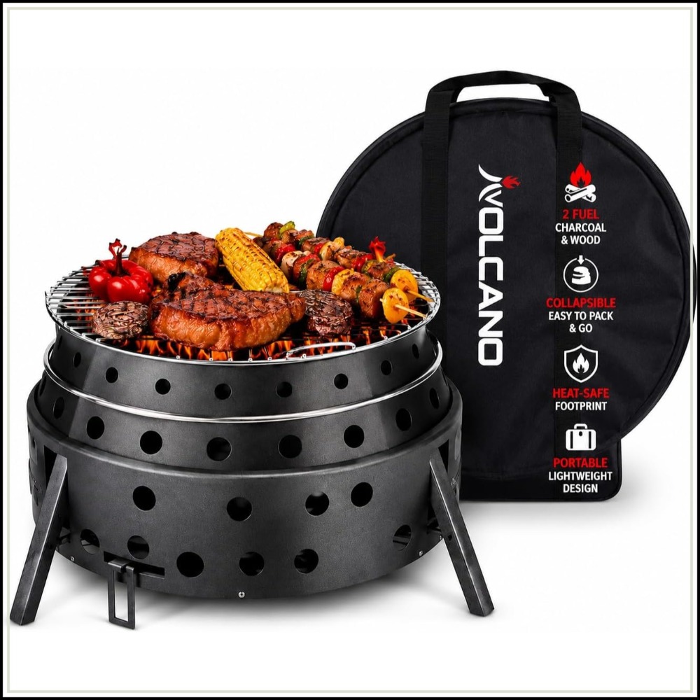 Collapsible Charcoal Grill Por - đánh giá và giá Camp Grill Portable Folding