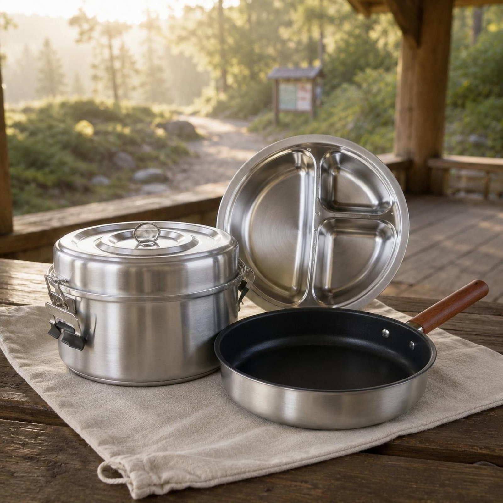 Multi Function Camp Cookware K - đánh giá và giá Camping Cooking Easy
