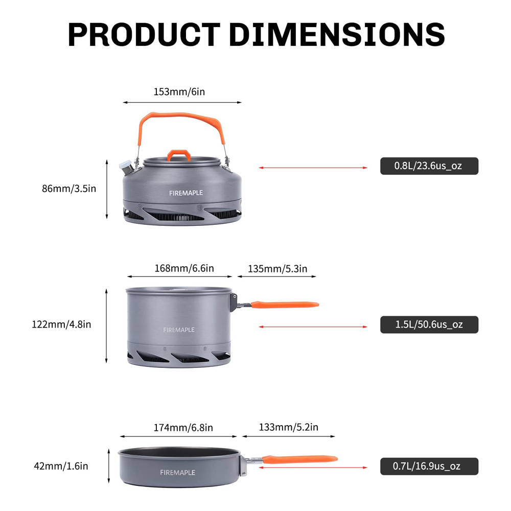 Fire Maple Camping Cookware Ut - đánh giá và giá Camping Cooking Pack