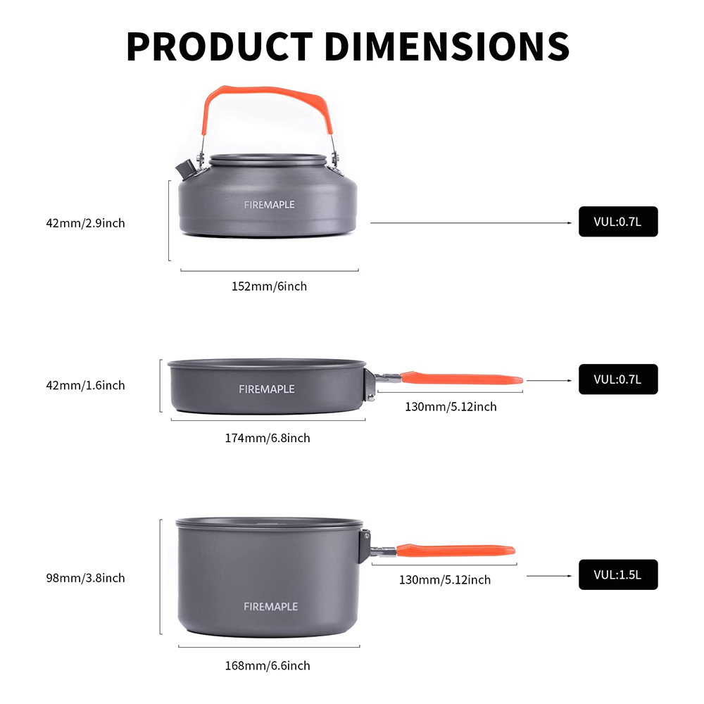 Fire Maple Picnic Pot Pan Set  - đánh giá và giá Camping Cooking Kit Box