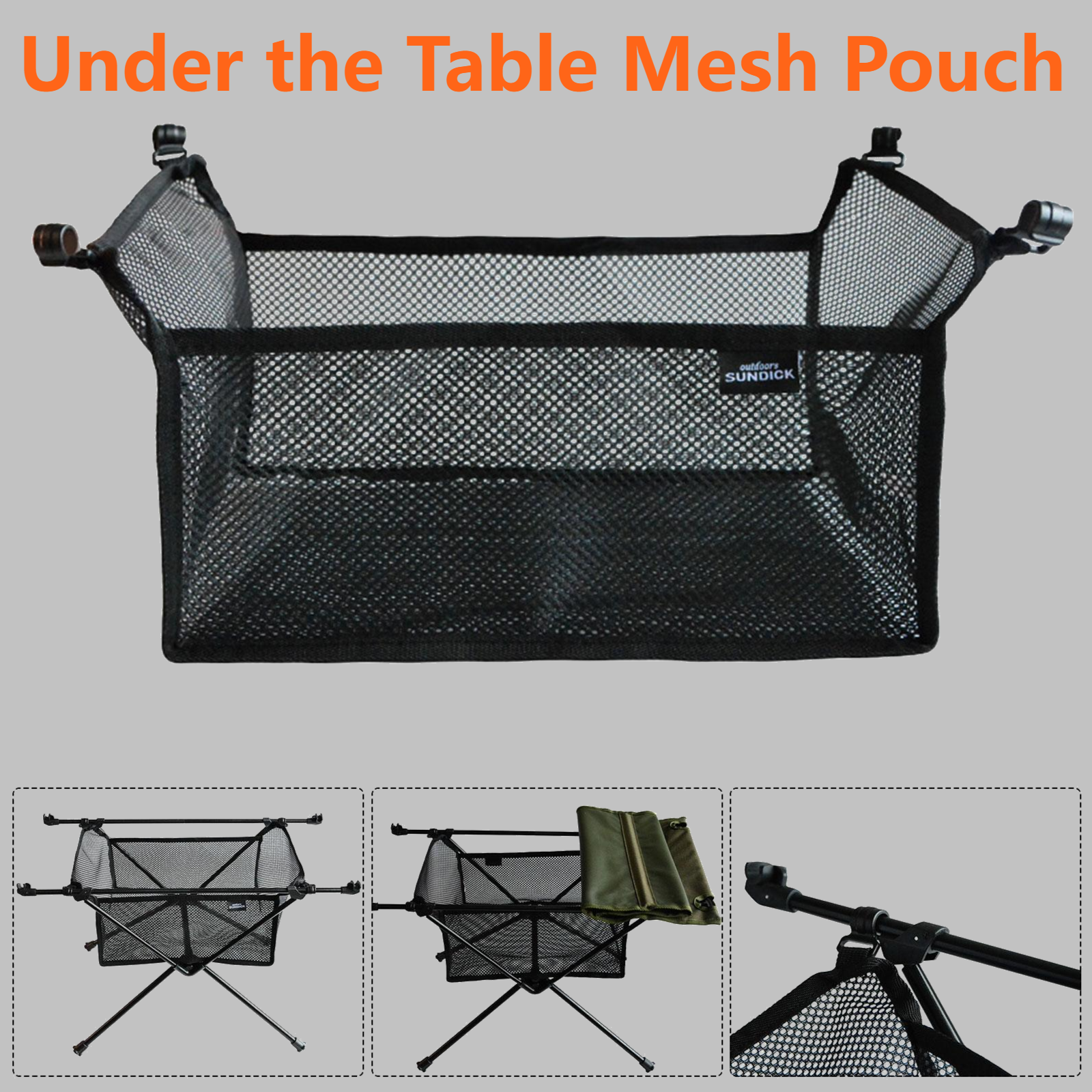 Under the Table Mesh Pouch Out - đánh giá và giá Camping Cooking Utensil Holder