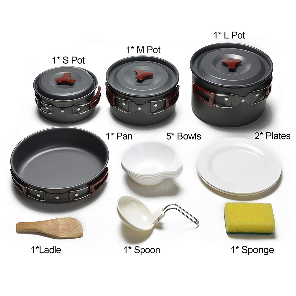 Outdoor Camping Cookware Kit N - đánh giá và giá Camping Cooking Pack