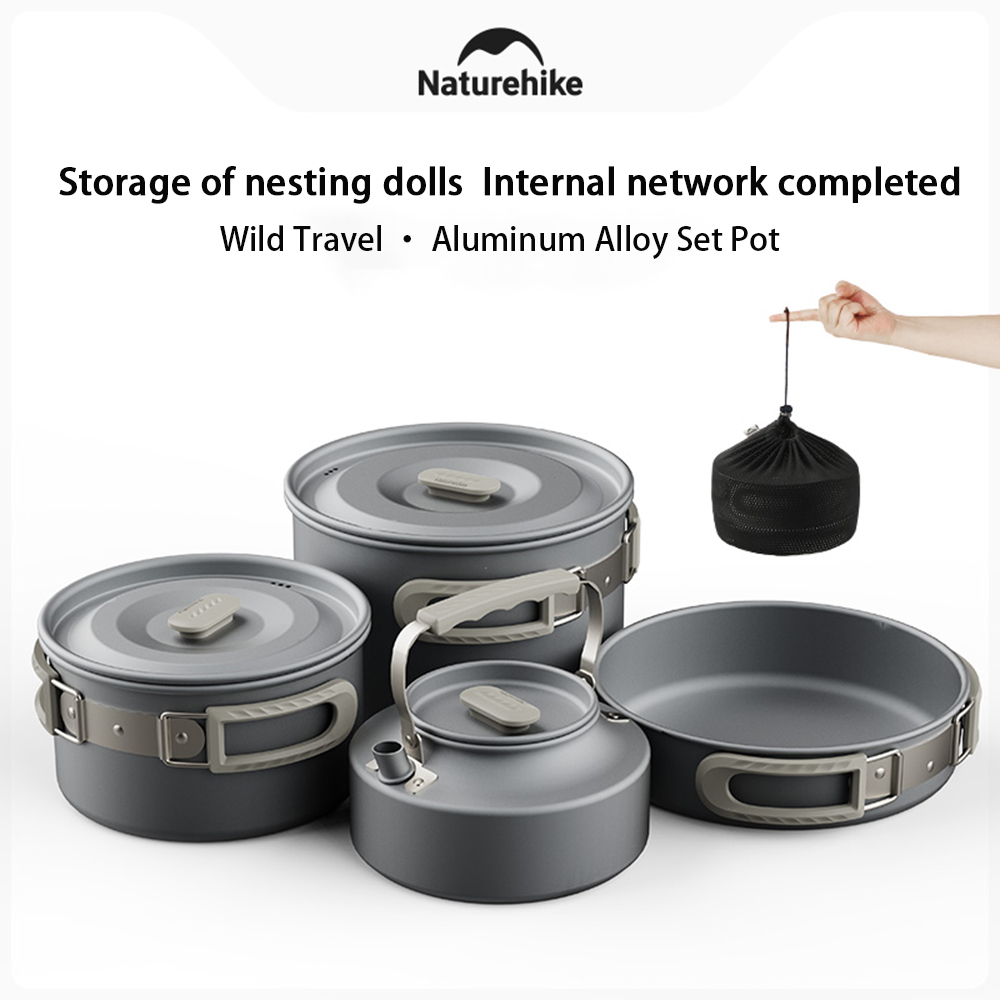 Naturehike Outdoor Pot Set,Cam - đánh giá và giá Camping Cooking Pan