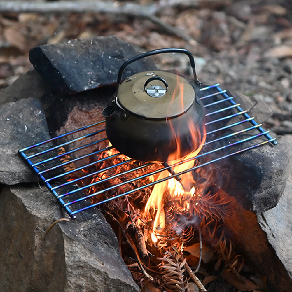 Ultra-Light Titanium Grill Rac - đánh giá và giá Camping Cooking Easy